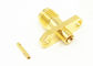 Female 2 Holes Flange Mount SMA RF Connector Gold Plated 50Ohm
