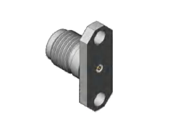 Stainless Steel 2.92mm RF Connector Jack Female 40GHz 2 Holes Flange Mount Accept Pin Diameter 0.3mm