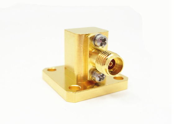 WR34 BJ260 To K 2.92mm Female Right Angle Waveguide To Coaxial Adapter 21.7GHz~33GHz K/BJ260-KF8