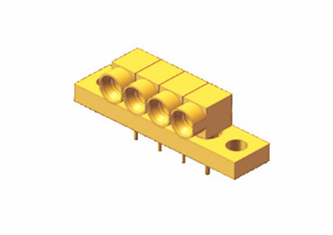 SSMP Female Right Angle Flange Mount Full Detent RF Connectors With 4 Interfaces