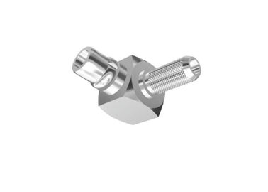 Male Right Angle MMCX RF Connector Nickel Plated Plating Design For RG316