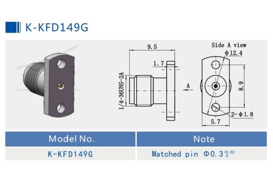 SMK Series Satcom Passivated 2.92mm RF Connector