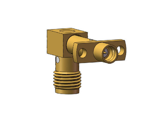SMA Female to SMP Male Flange Mount RF Connector Right Angle