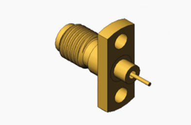 MSSM หญิง 2 หลุม Flanges RF Coaxial Connector ยาวไมโครสตริป