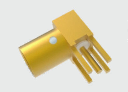 RA SMP ผู้ชาย Semi Detent Microstrip Connector สําหรับ PCB ผ่านรู Solder การติดตั้ง