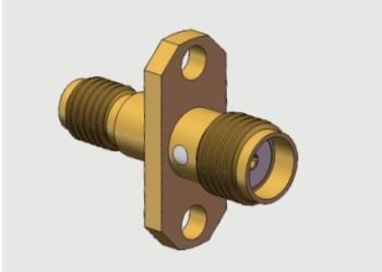 2 หลุม Flanges Mount SMA หญิง / แจ็คไปยัง SSMA หญิง / แจ็ค
