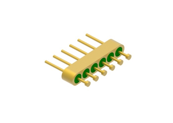 ส่วนหัวซีลสุญญากาศแก้วต่อโลหะแบบ 6 พิน พร้อมพื้นผิวบอนด์ลวดทอง MC-1124-JH