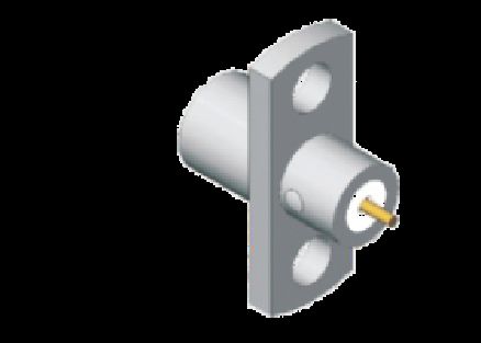 สแตนเลส SMP เพศชาย แผนครึ่งการปิดติดตั้ง SMP Plug 2 Hole Flange Mount จํากัดความถี่การปิดสูงถึง 18GHz