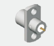 สแตนเลส SMP เพศชาย แผนครึ่งการปิดติดตั้ง SMP Plug 2 Hole Flange Mount จํากัดความถี่การปิดสูงถึง 18GHz