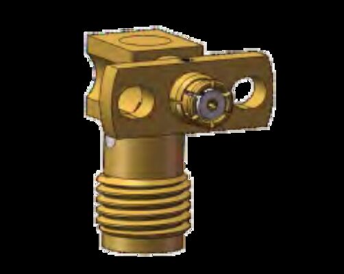 มุมขวา SMA หญิงไปยัง SMP ผู้หญิง Adapter ระยะความถี่ 0.3MHz ถึง 18GHz โดยใช้ส่วนประกอบไมโครเวฟ