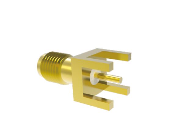50Ω 18GHz SSMA หญิงมินิ SMA แจ็ค 4 ขาผ่านรู PCB Mount ตัวเชื่อมต่อ RF การบินและอวกาศที่มีการสูญเสียการแทรกต่ำสูงสุด 0.3dB