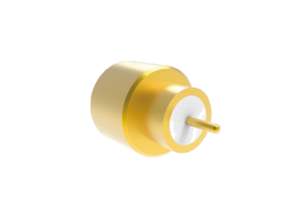 50Ω 40GHz ปลั๊ก SMPM ที่ปิดสนิทอย่างแน่นหนาสำหรับ PCB บัดกรีพร้อมพิน OD ตัวเชื่อมต่อ RF การบินและอวกาศ 2.18 มม. ที่มีการสูญเสียการแทรกต่ำ