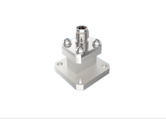 WR 42 Waveguide ถึง 2.92 มม. K ประเภทอะแดปเตอร์ 18 GHz ~ 26.5 GHz End Launch Aerospace RF Connectors ใช้สำหรับ K Band