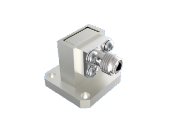 BJ320/WR 28 คอนเนคเตอร์สายคลื่นสู่ 2.92mm K Type Adapter 26.4GHz~38GHz เครื่องเชื่อม RF มุมขวาสําหรับเครื่องบินอวกาศ