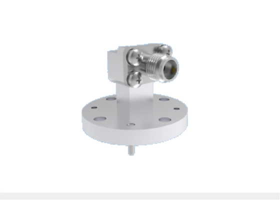 WR22 BJ400 คมขวานําร่องคลื่น 2.4 มิลลิเมตร โคเอชชียล อดอปเตอร์ 4 หลุม รอบ Flange Mount 23.9GHz-50.1GHz Ka Band Aerospace Waveguide Components