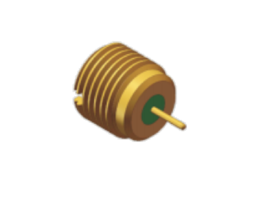 50 โอห์มชุบทอง Hermetic Glass Sealing SMP RF Connector ตัวกั้นชายเรียบเจาะ 40GHz
