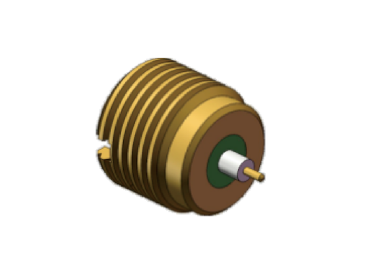50 Ohm Kovar โลหะผสม Hermetic SMP RF Connector ชาย Bulkhead Smooth Bore 40GHz พร้อมสกรู M5X0.5-6g