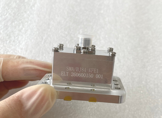 ท่อนำคลื่นไปยังอะแดปเตอร์โคแอกเซียลพร้อมพอร์ตท่อนำคลื่น WR112 (BJ84) ไปยังอะแดปเตอร์ SMA หญิงความถี่ Lauch ปลาย 6.57GHz ~ 9.99GHz
