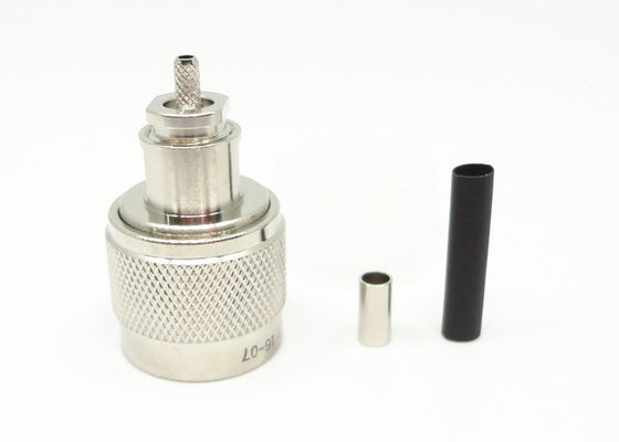 ตัวเชื่อมต่อ Coaxial ไฟฟ้า Crimp ทองเหลืองขั้วต่อ Coax ประเภท N Type1.3 VSWR