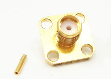 ขั้วต่อสายโคแอกเซียล RF แบบบัดกรี 50 โอห์ม ตัวเมีย SMA แจ็คคอนเนคเตอร์สำหรับสาย RG405