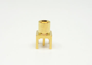 PCB Panel Mount Crimp MCX ตัวเชื่อมต่อ RF 500 รอบความทนทานตามมาตรฐาน CE