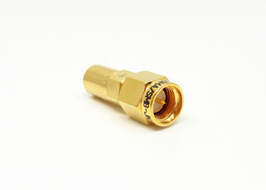 50Ohm ทอง Plated RF Coaxial Adapter SMA เพศชายสู่ SMB เพศหญิง Adapter