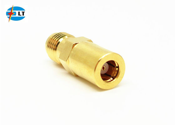 อะแดปเตอร์ RF แบบตรงชุบทองอย่างแม่นยำ SMA ตัวเมียเป็นอะแดปเตอร์ Coax ตัวเมีย SMB