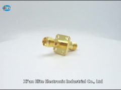 4 หลุม Flanges Mount SMA RF Connector / RF Antenna Connector ทองเหลือง