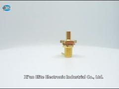 ความน่าเชื่อถือสูง หญิง Bulkhead RF SMA สายเชื่อมทอง Plated สําหรับ 086 สาย